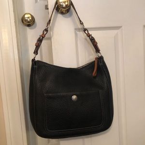 COACH CHELSEA Pebbled Leather Shoulder Bag Brown Hobo Vintage